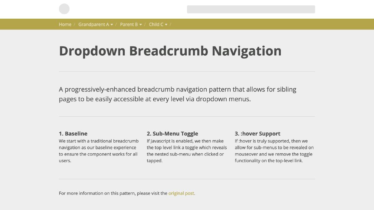 Progressively-Enhanced Breadcrumb Navigation